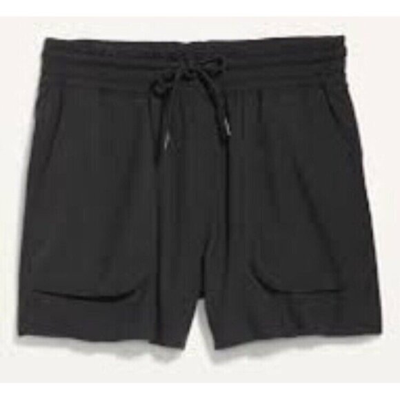 Old Navy Women’s Stretch Tech High Rise Shorts 4” Inseam Quick Dry Size 4X Black - Picture 2 of 3